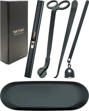 5-Piece Rechargeable Candle Maintenance Kit (Matte Black)