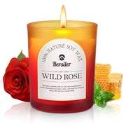 Bersiler Rose/Mint/Honey Scented Candles Three Different Scents in 35 Hours of Burning Time Aromatherapy Candle Soy Candles Relax and Soothe The Body Gift Must Have List 5.3oz