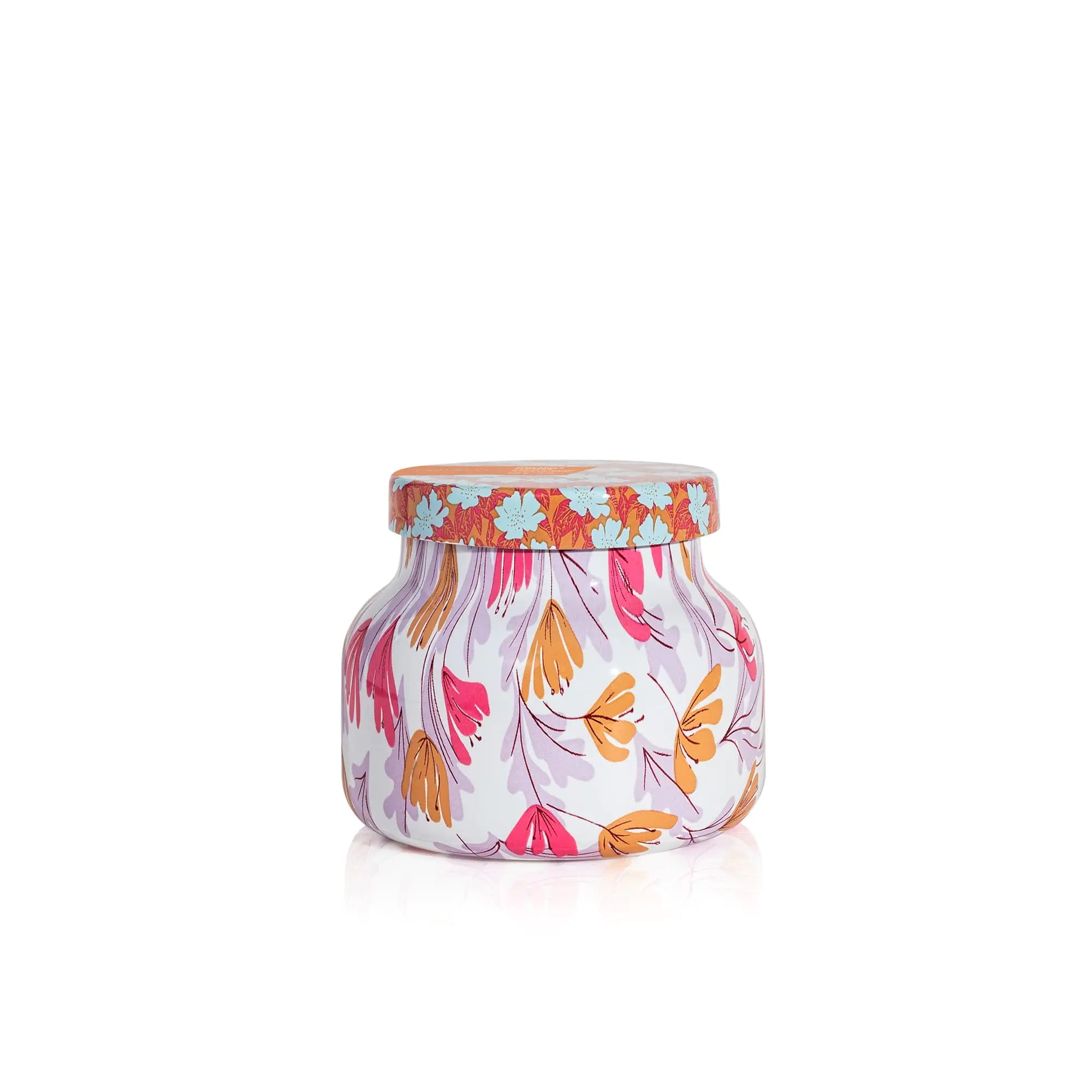 Capri Blue Pineapple Flower Candle - Pattern Play Petite Glass Jar Candle - Luxury Candle - Long Lasting Candles - Pineapple Lemon Flower & Sugarcane Scented Candle - Decorative Candles (8 oz)