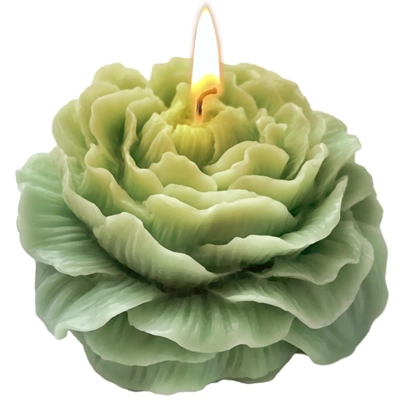 Jasmine Peony Scented Candle in Turquoise Green