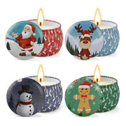 Christmas Candles 4 Pack Scented Candles Set