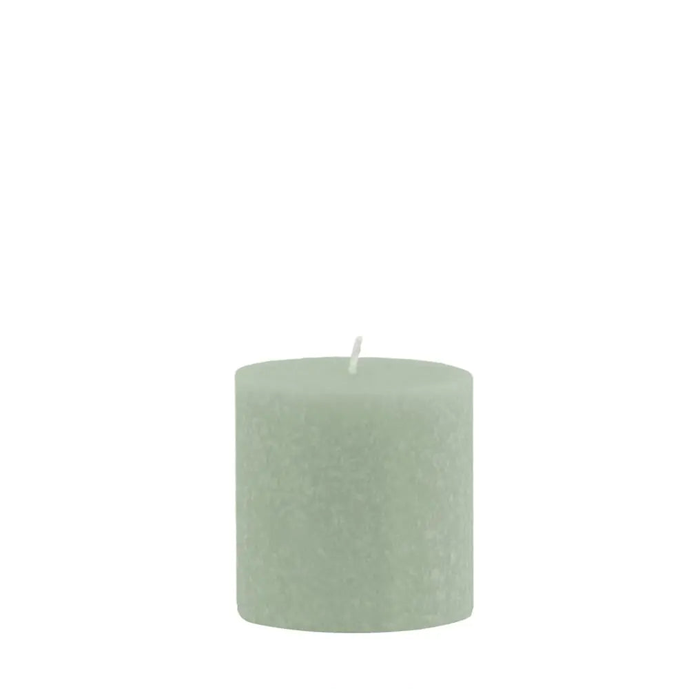 Root Candles Unscented Pillar Candles Beeswax Enhanced Textured Timberline™ Pillar Candle 3 x 3-Inch Sage Green