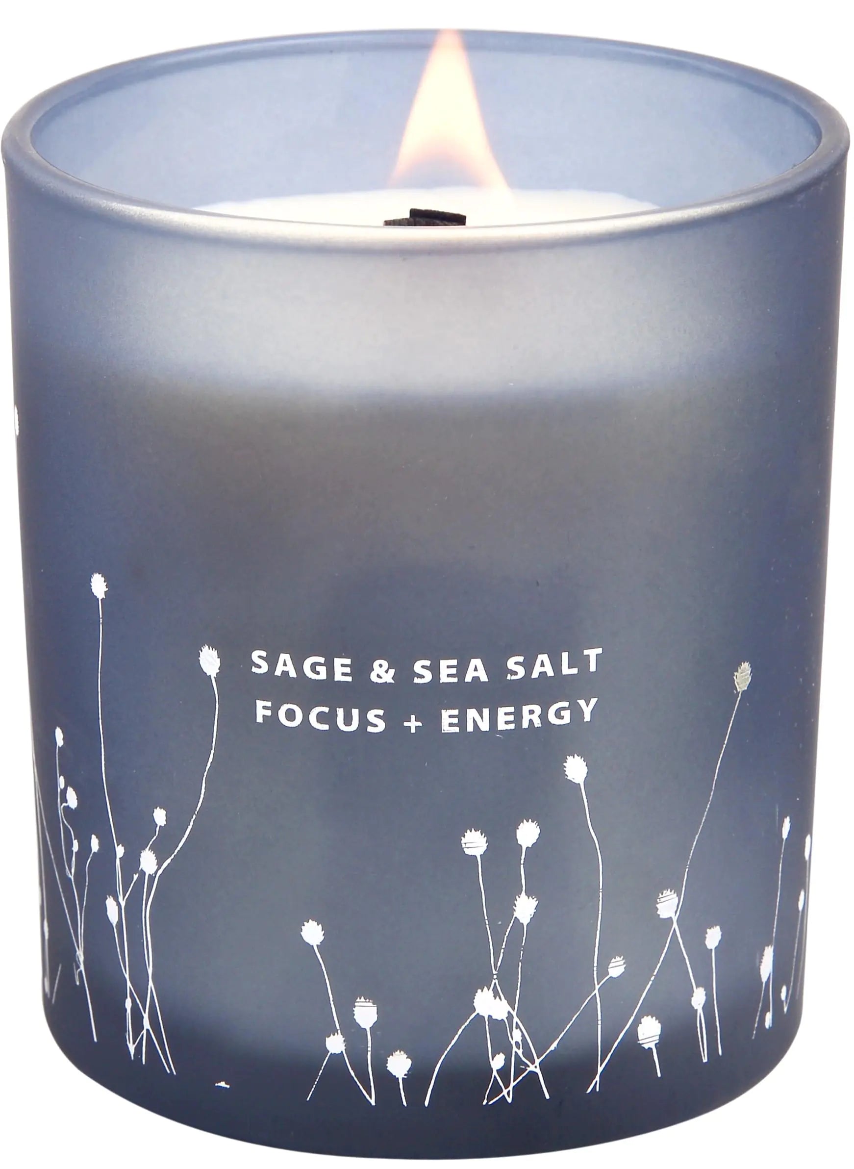 Sage Sea Salt Wood Wick Scented Candle | Big Candle for Home Decor 10.6 oz Scented Soy Candle Relaxing Candles for Women and Men Aromatherapy Candle Gift