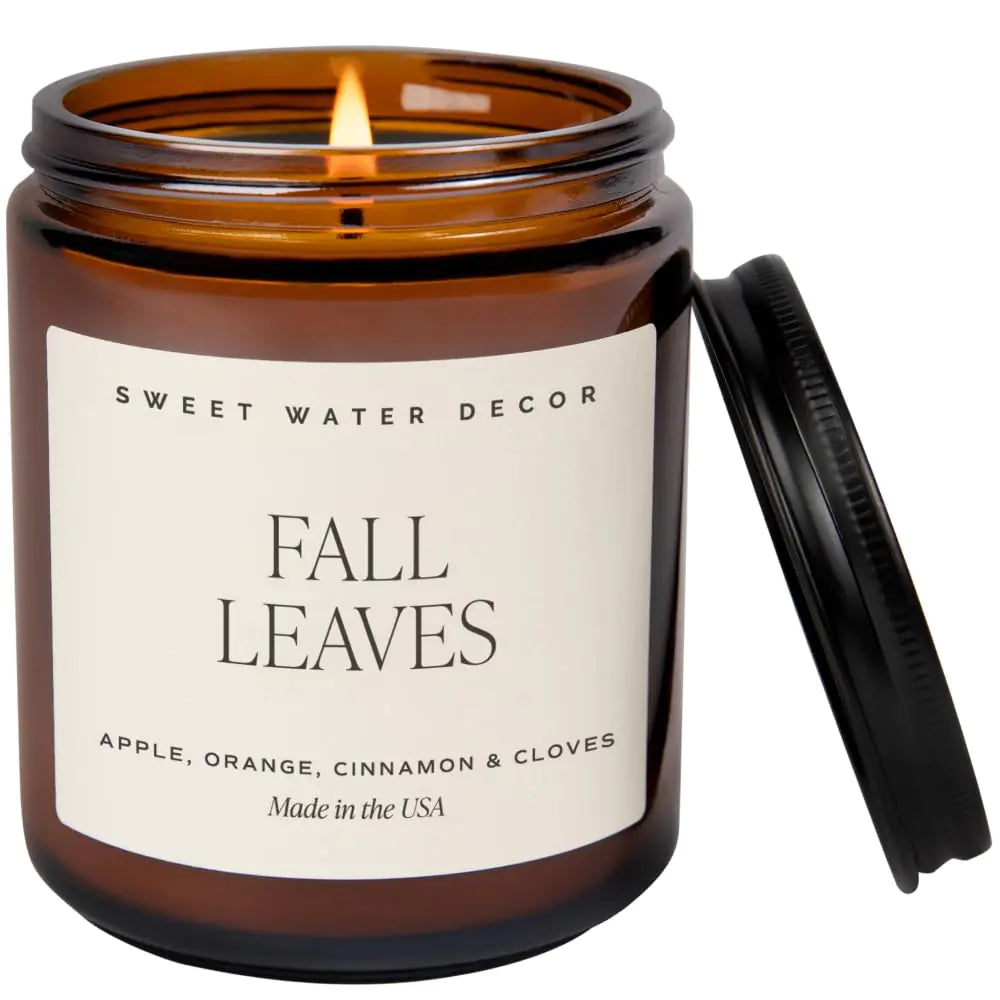 Autumn Whisper Soy Candles - Apple Cinnamon Scent - 40hr Burn