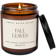 Autumn Whisper Soy Candles - Apple Cinnamon Scent - 40hr Burn