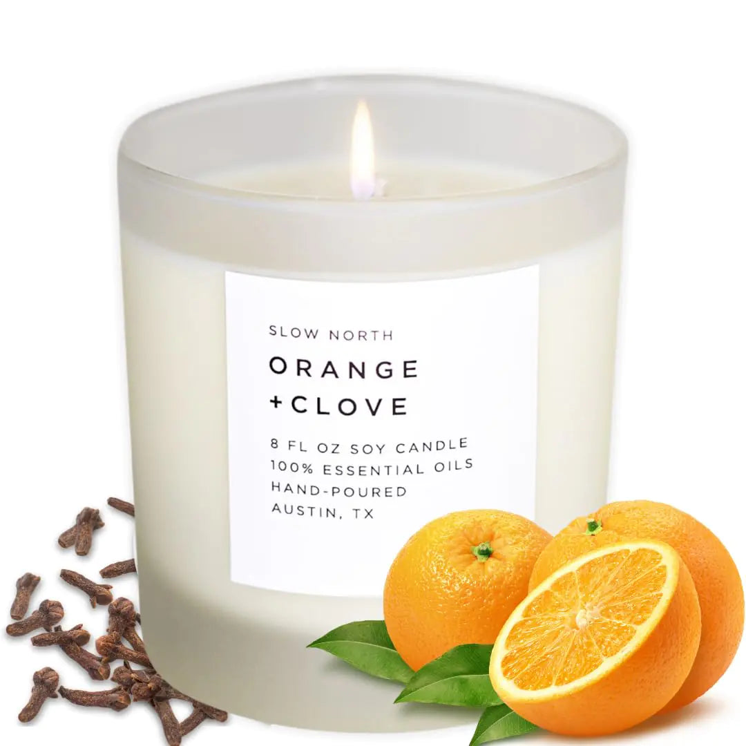 Slow North Citrus Spice Soy Candle - Essential Oils in Reusable Glass
