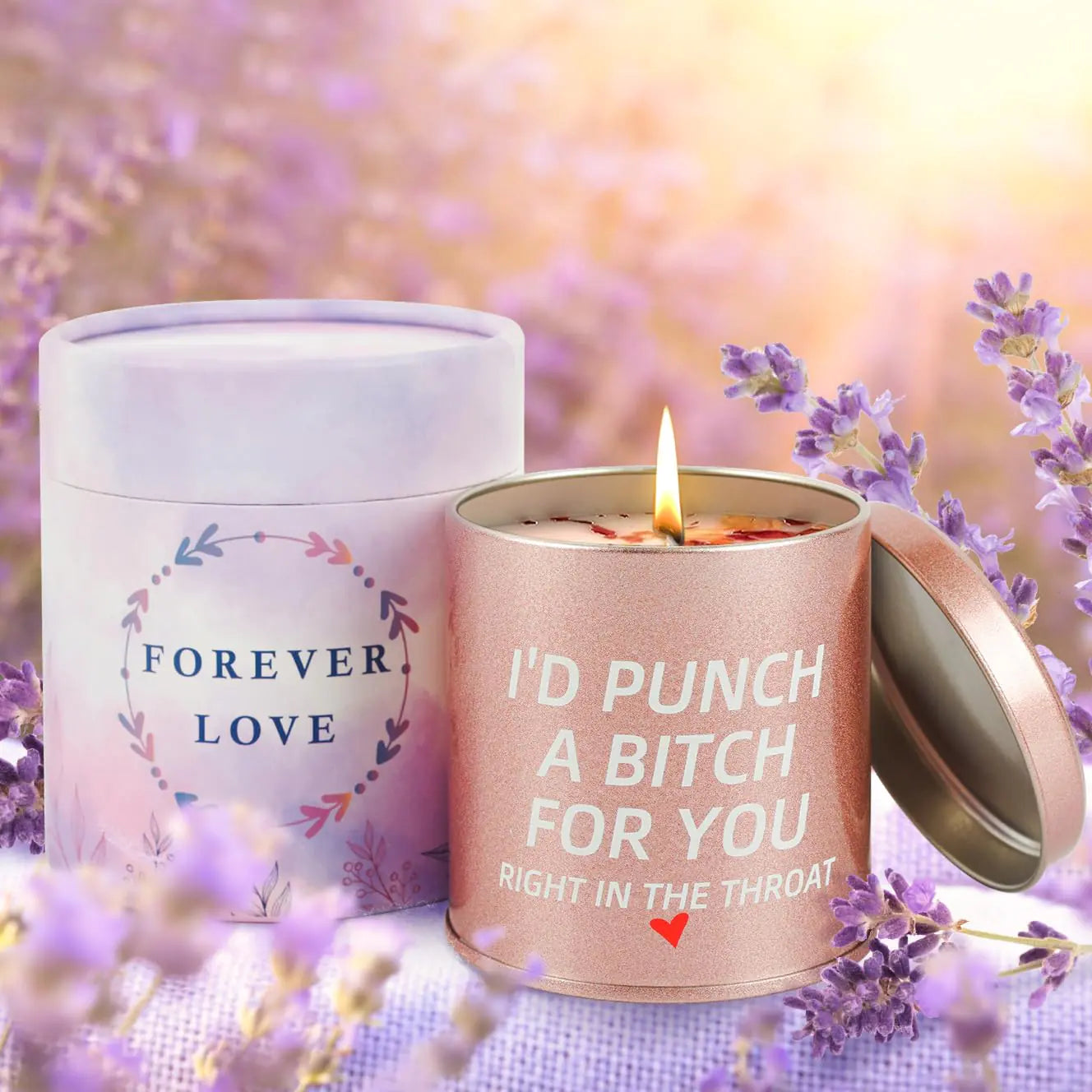 Romantic Lavender Scented Candle Gift