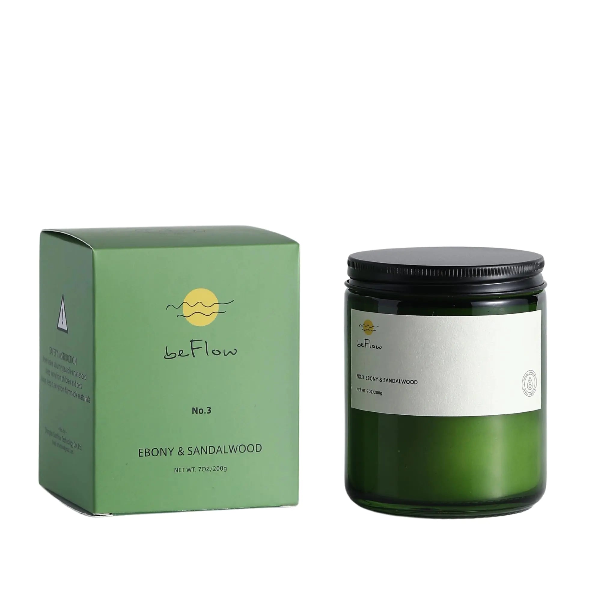 Soy Wax Wooden Wick Candle - Eony & Sandalwood - 45h