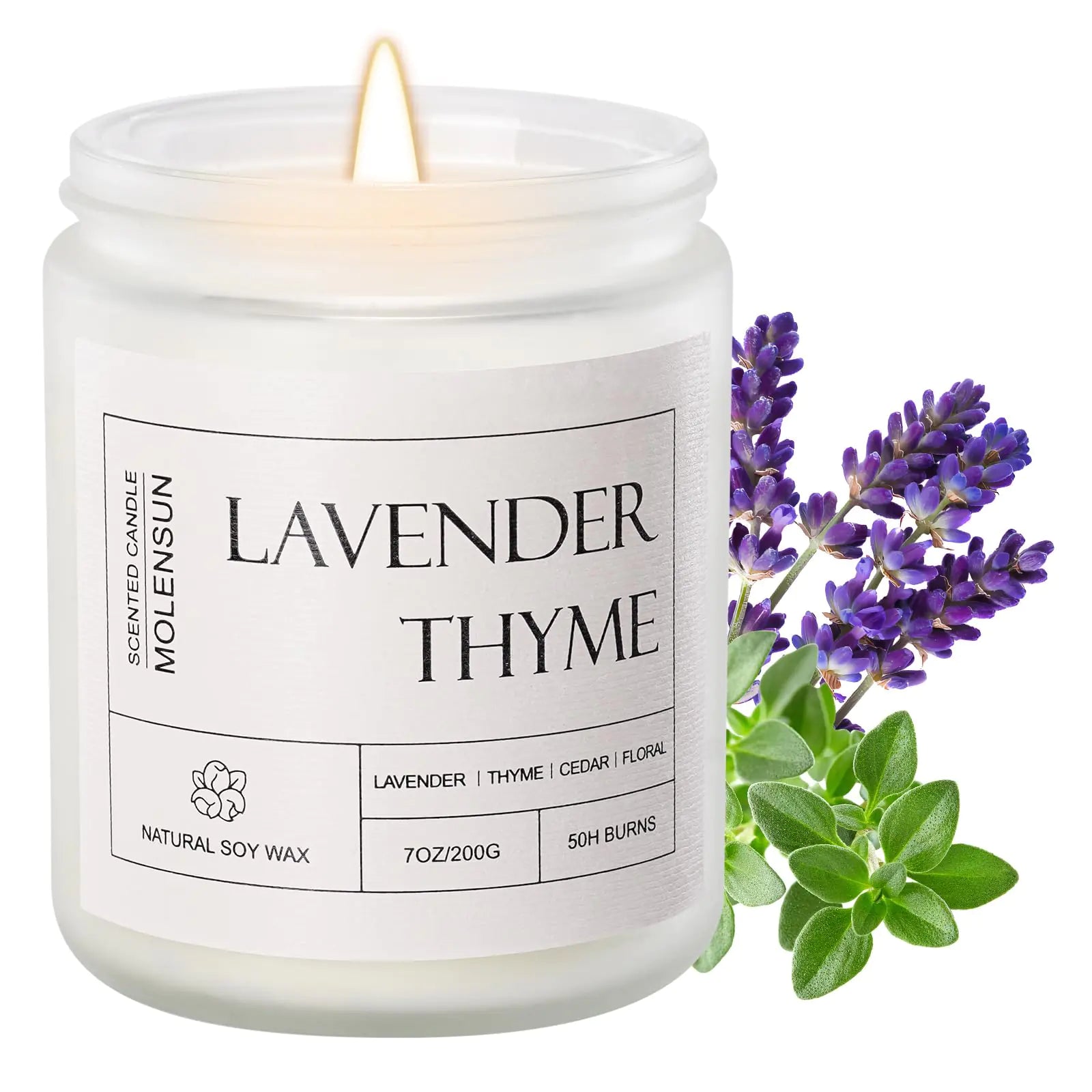 Lavender Thyme Scented Candle