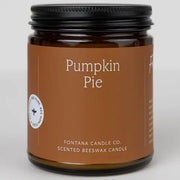 Fontana Candle Company - Pumpkin Pie | Lightly Scented Candle | Made from Beeswax and Coconut Oil | Essential Oil | Wood Wick | Long Lasting | Clean Burn and Non Toxic