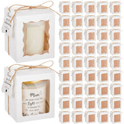 Elegant White Candle Gift Set with Tags & Rope