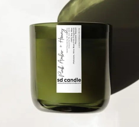 Pink Amber + Honey | Vineyard Green Jar Scented Candle 12oz