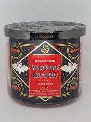 Bath & Body Works White Barn 3-Wick Candle w/Essential Oils - 14.5 oz - 2021 Halloween! (Vampire Blood)