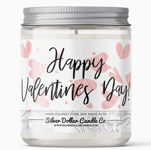 Happy Valentines Day - Lavender Vanilla Scented Candle - A Love Letter in Fragrance