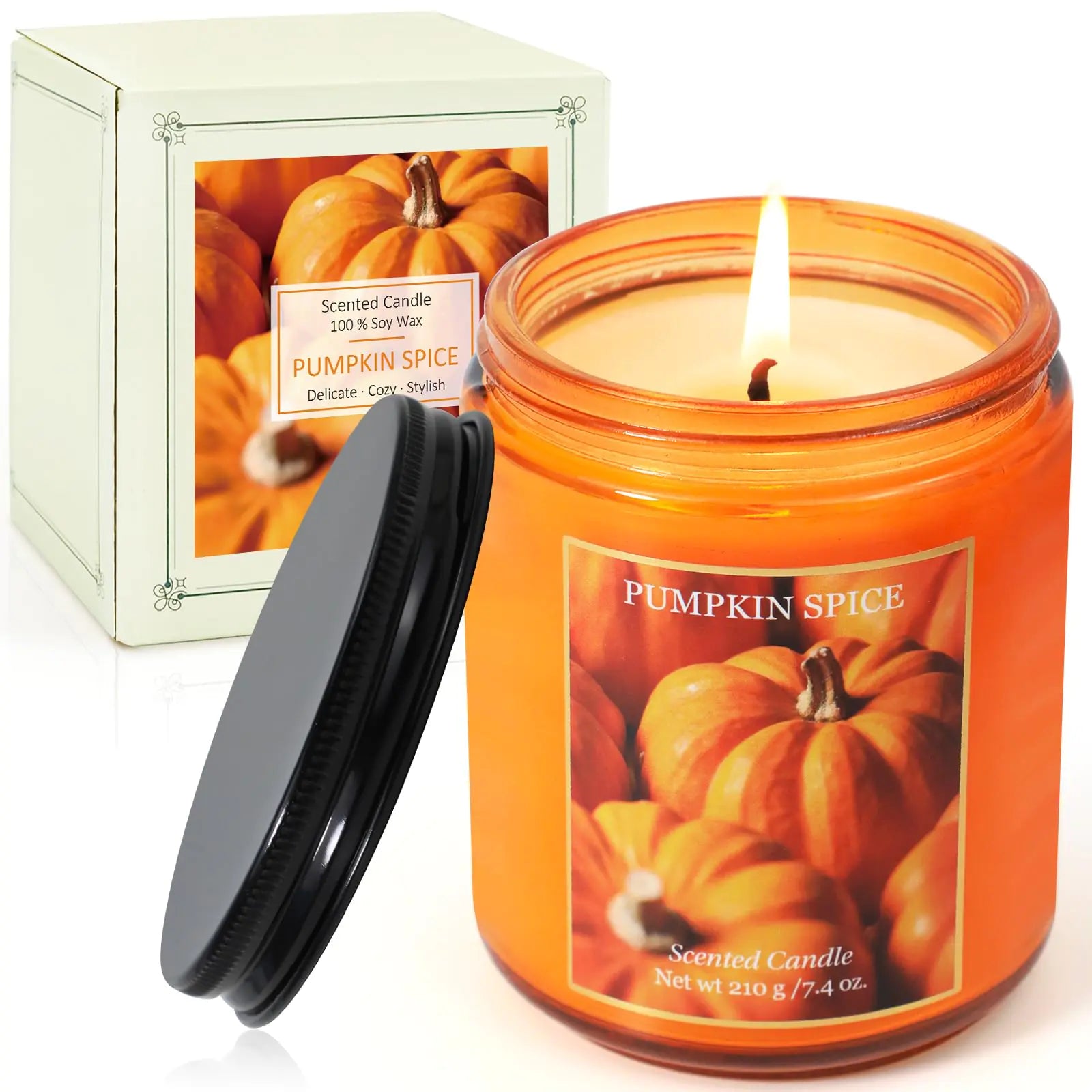 Autumn Glow Pumpkin Pie Candle Set