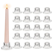 Chic Glass Taper Candle Holders 20-Pack