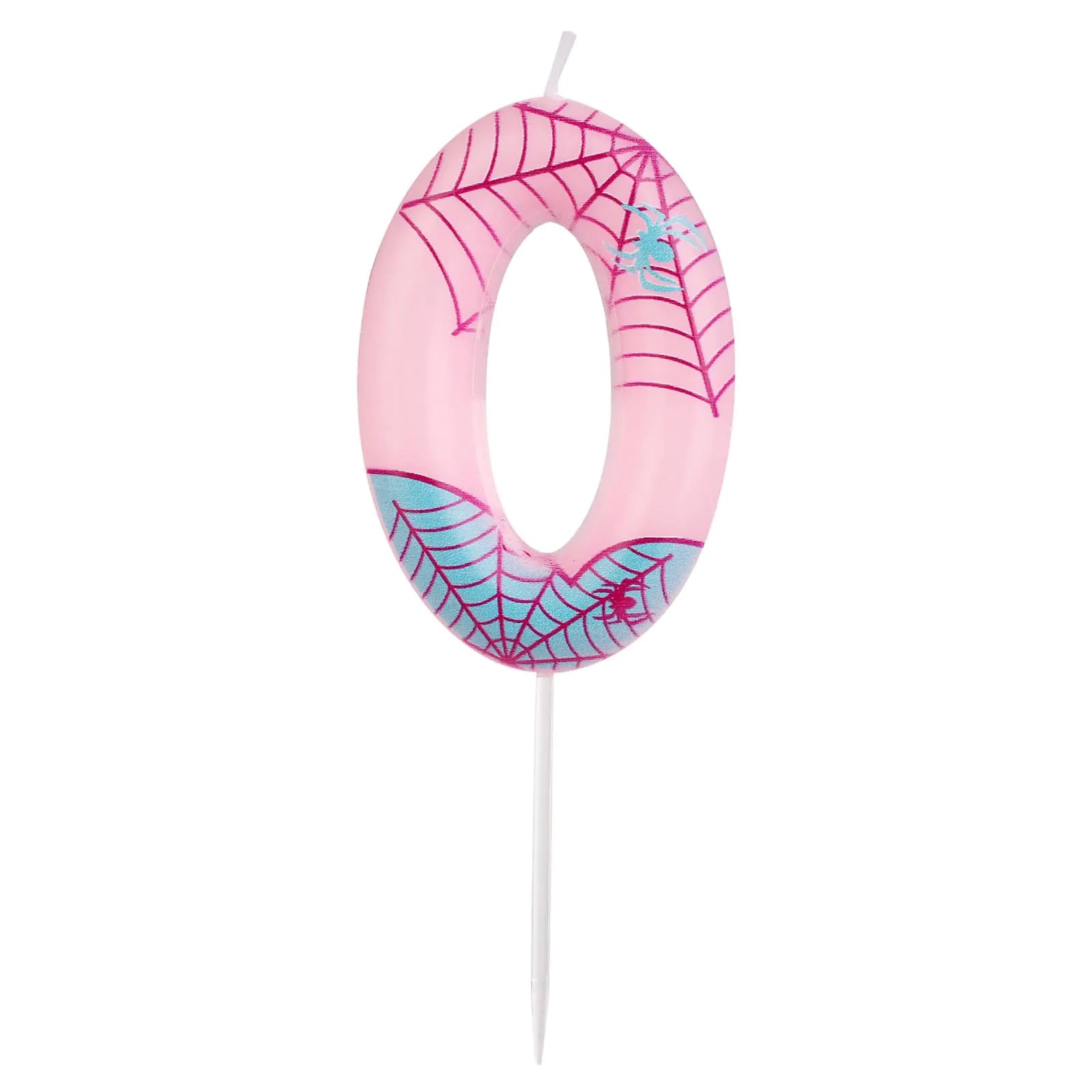 Spider Number Candle Pink