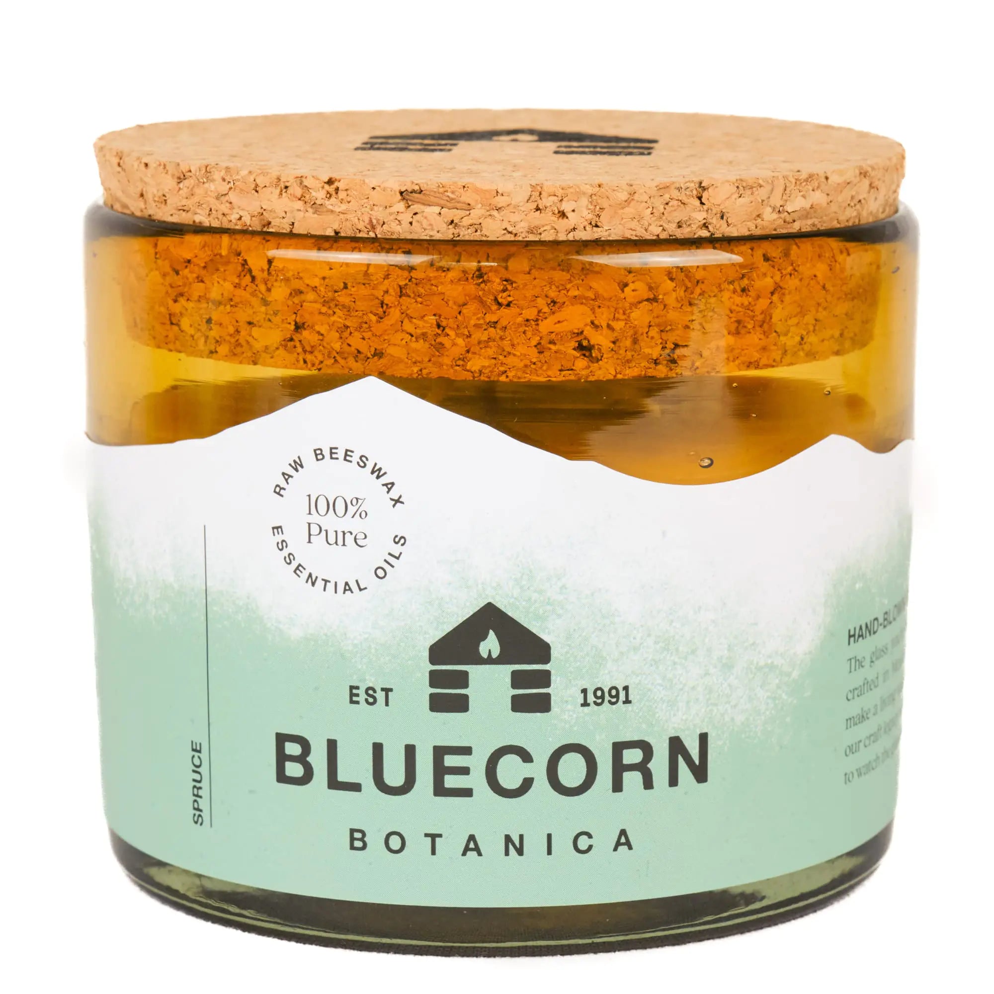 Botanica Beeswax Triple-Wick Candle in Artisan Glass