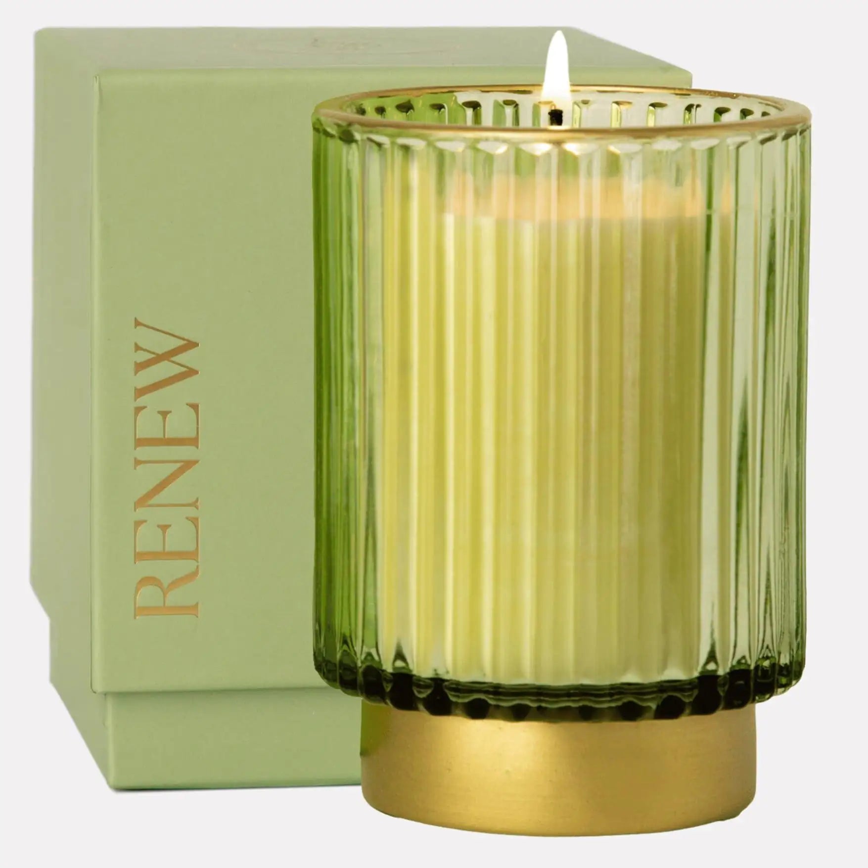 White Jasmine Mint 11oz Candle in Glass Jar with Gift Box Candle Gifts Luxury