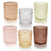 12-Piece Multicolor Glass Votive Set for Special Occasions