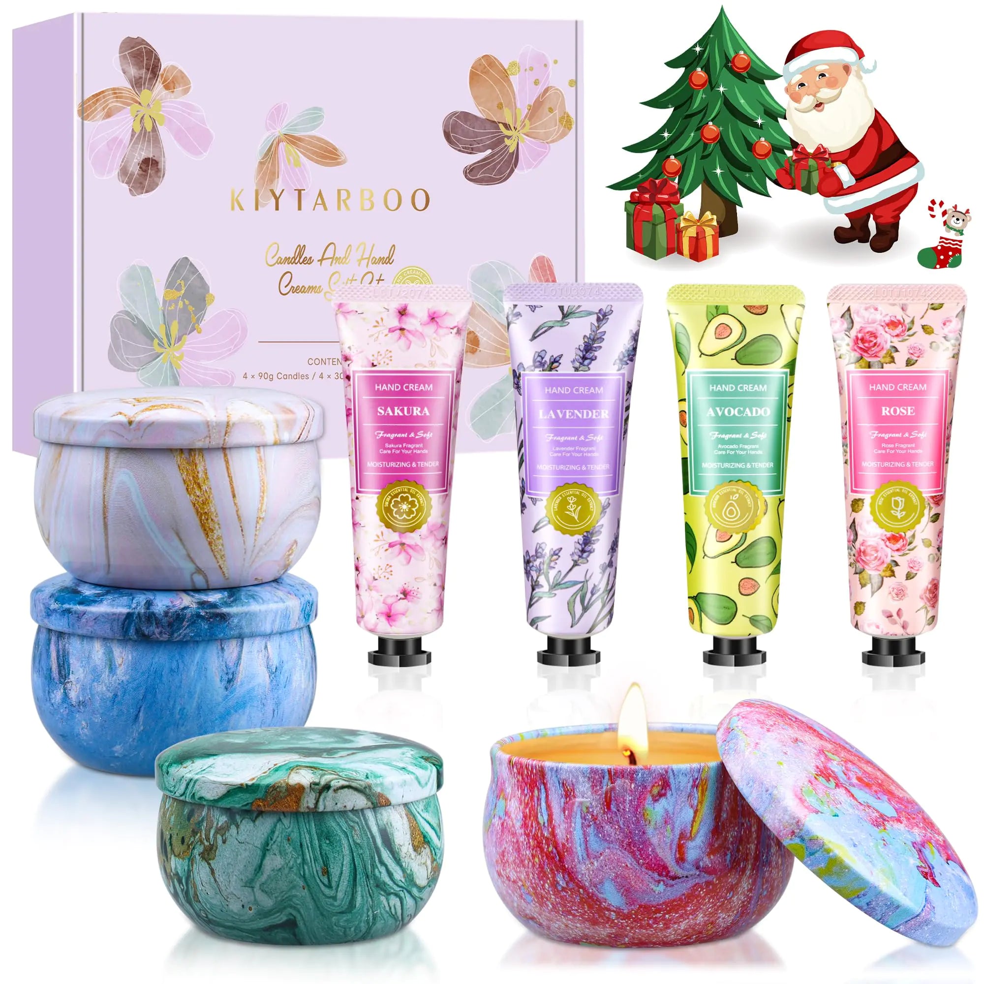 Women's Spa & Relaxation Gift Set: Scented Candles and Lotion