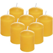 8-Pack Natural Beeswax Votive Candles - Handmade, Smokeless & Long-Lasting