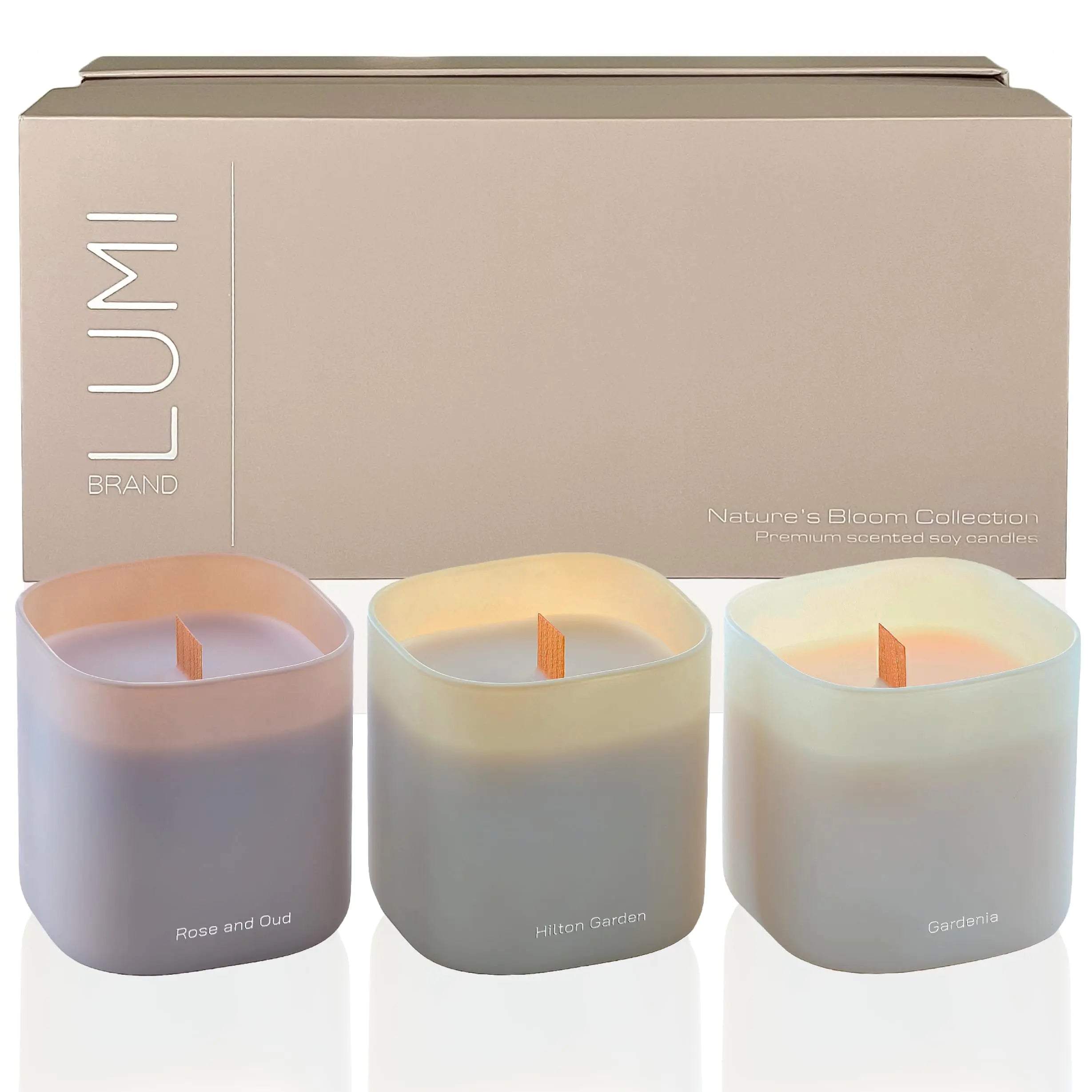 Set of 3 Scented Soy Candles Gift Set
