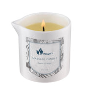 MELONY Soy Massage Oil Candle | 8.1Oz | Perfect Intensive Skin Treatment Candle | Moisturizing Luxurious Relaxing Essential Oil Body Massage Candle for Home Spa (Sweet Orange)