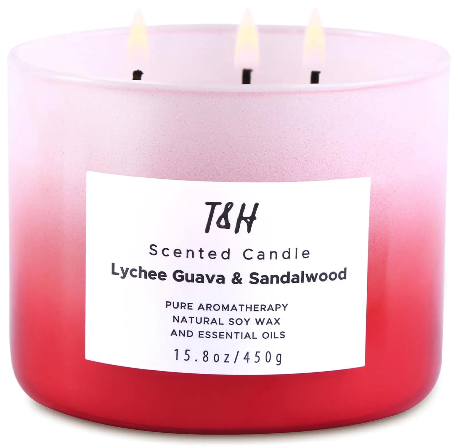 Tropical Bliss Lychee Guava Candle | 3-Wick Soy Scent | 15.8 oz Aromatherapy
