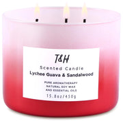 Tropical Bliss Lychee Guava Candle | 3-Wick Soy Scent | 15.8 oz Aromatherapy