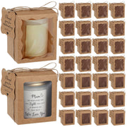 Transparent Candle Gift Boxes with Tags and Rope 50-Pack