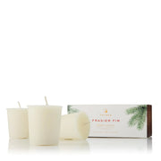 Thymes Votive Candle - Candles for Home Scented - White Candles - Decorative Candles - Christmas Candles - Pine Scented Candles - Frasier Fir (Pack of 3-2 Oz)