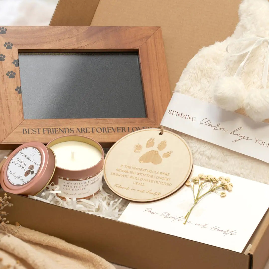 Pet Memorial Comfort Gift Set with Frame and Candle