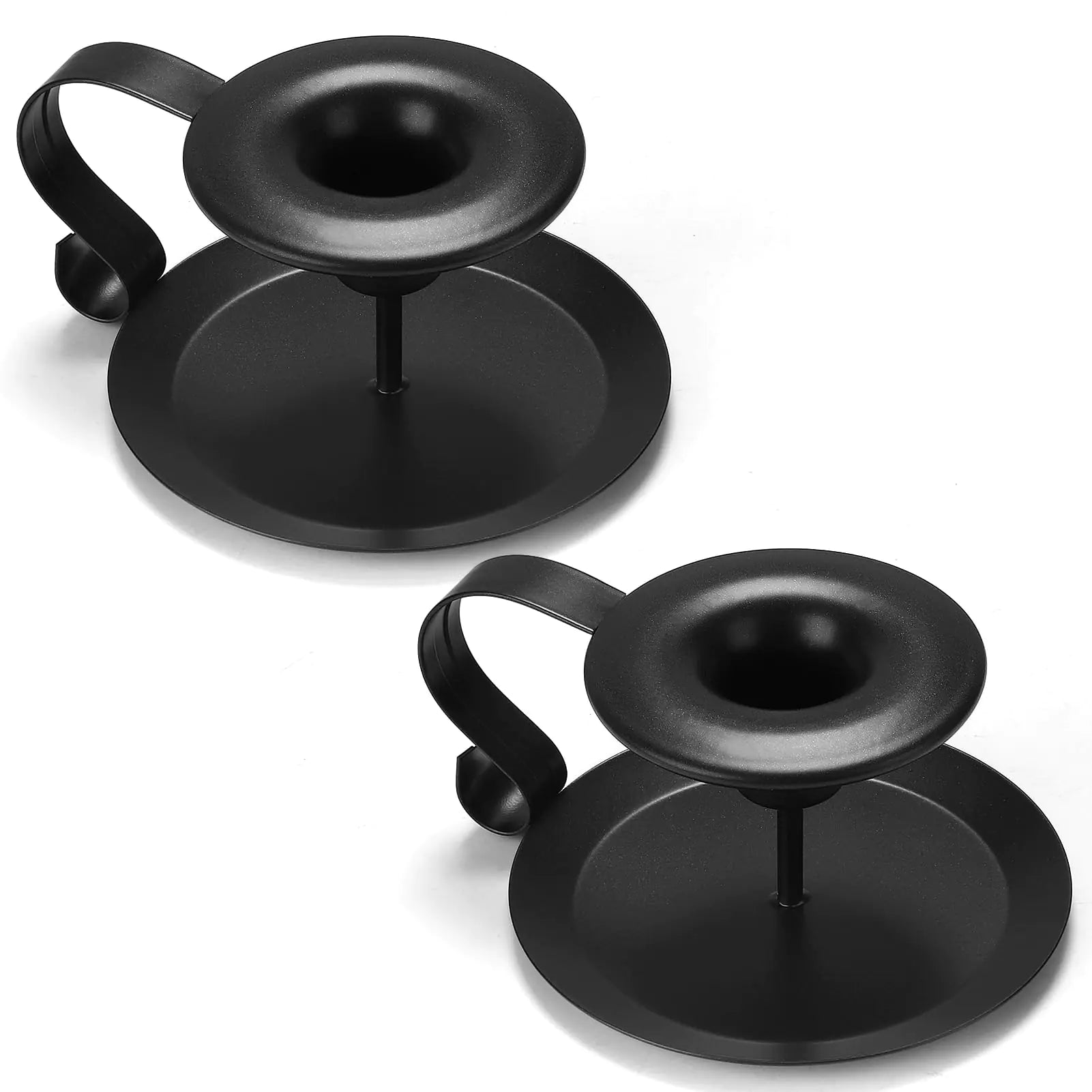 Black Iron Taper Candlestick Holders