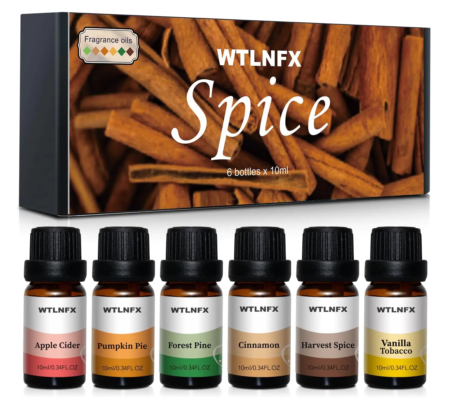 Autumn Aroma Essential Oil Set for Diffuser, 6x10ml