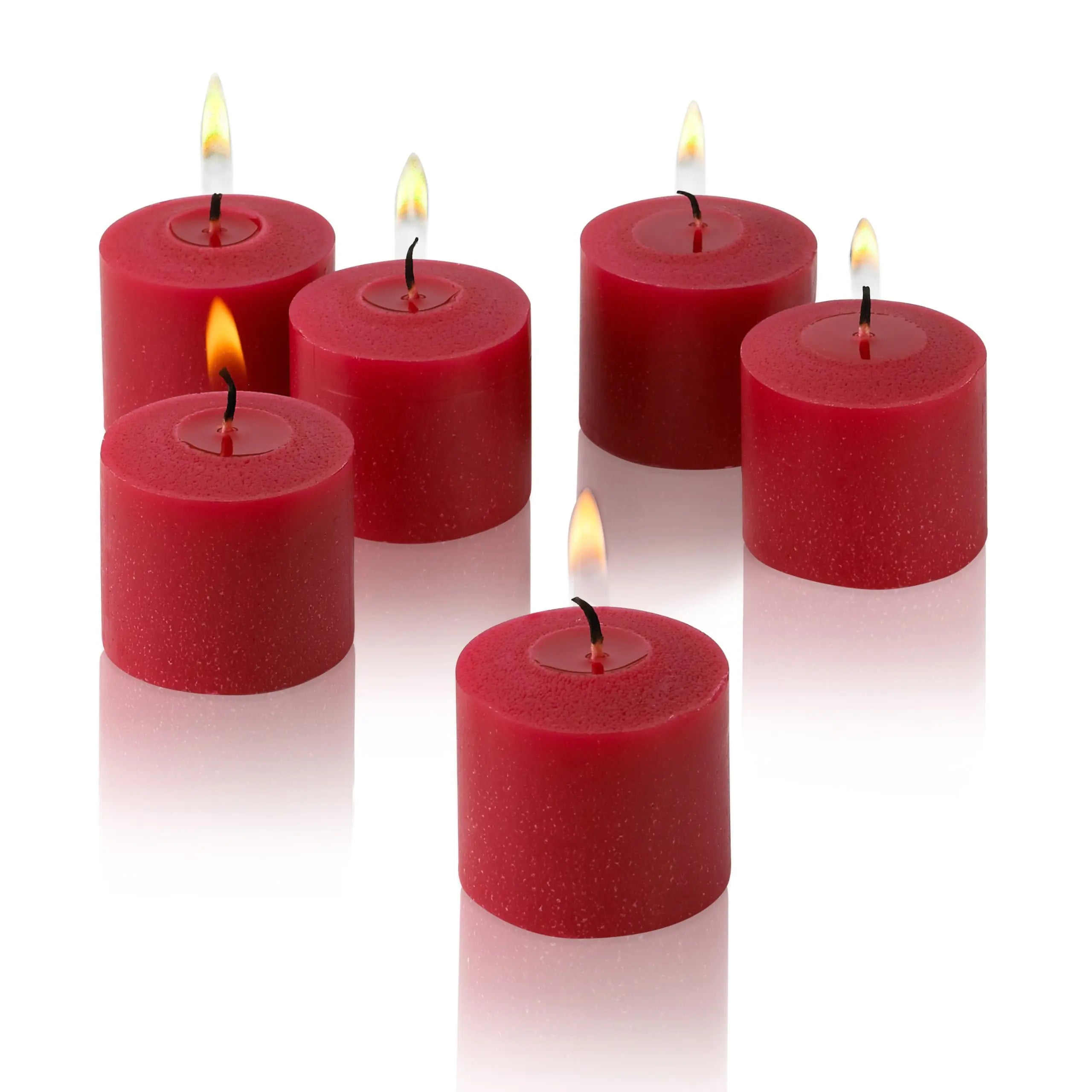 Red Apple Cinnamon Scented Candles - Set of 12 Scented Votive Candles - 10 Hour Burn Time - Made in The USA
