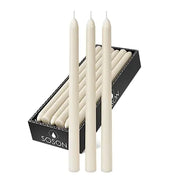 Elegant Ivory 12-Inch Taper Candles - Pack of 12